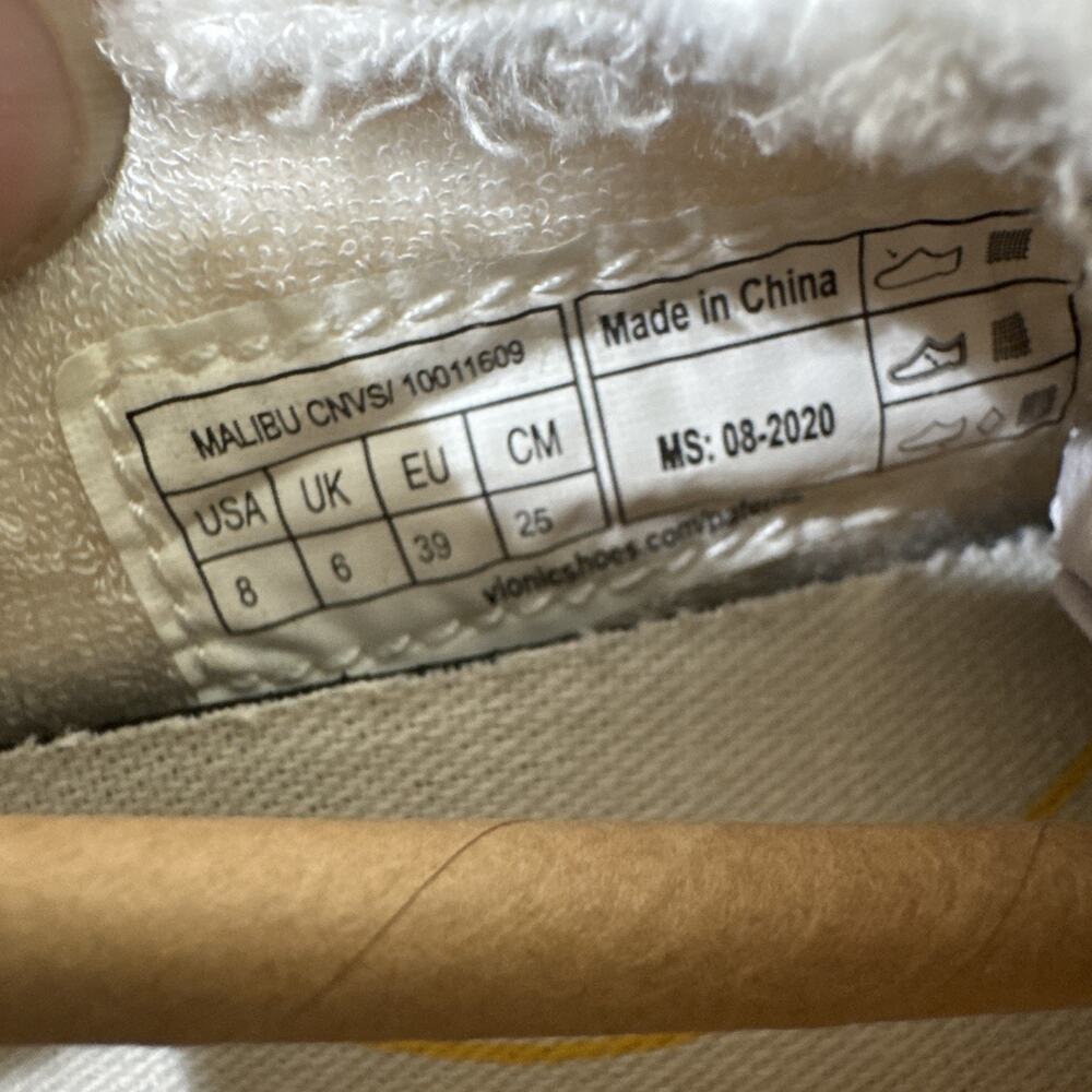 Vionic Beach Malibu Sneaker Pink Canvas Supportive Comfort Shoe Casual 8 - Picture 11 of 12